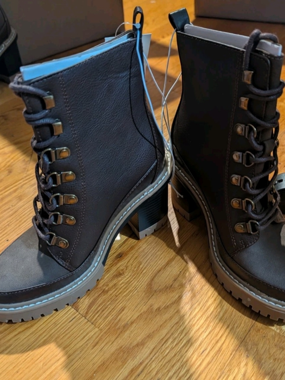 A New Day Women's Brown Lace Up Women's Boots Size 5.5 And 6.5 Available